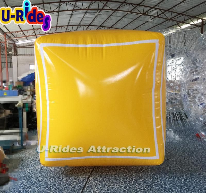 inflatable cube yellow buoy