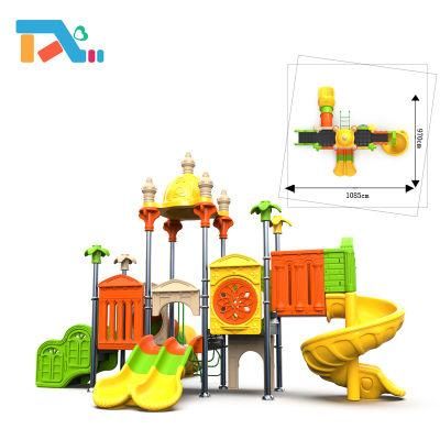 Outdoor Combined Plastic Slide Set Royal Palace Series Equipment Outdoor Playground for Children