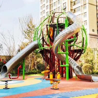 Park Outdoor Stainless Steel Climbing Net Slide Children Playground Equipment