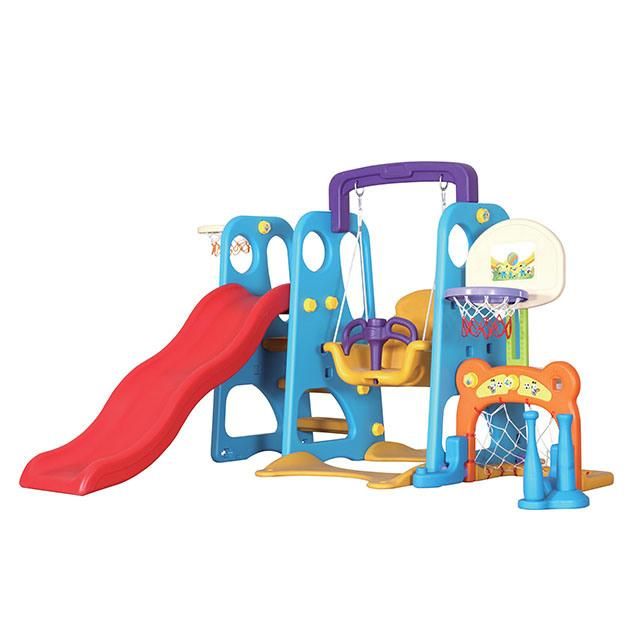 New Style School Outdoor Plastic Slide with Swing