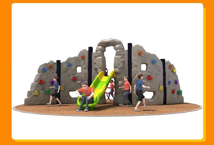 Newest Amusement Park Plastic Kids Outdoor Jungle Gym Rock Climbing with Slide for Kids in Malaysia
