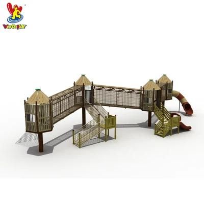 Outdoor Wooden House Children&prime;s Playground Equipment for Airport