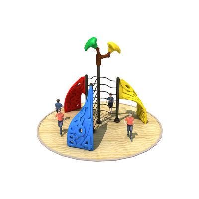 Three Panel Kids Plastic Jungle Gym Rock Climbing Wall for Small Backyard