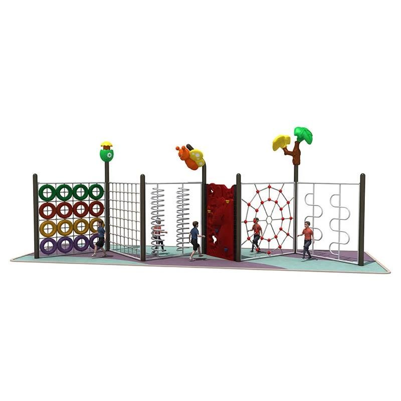 Advance Indoor Playground Children Outdoor Pipe Rope Net Panel Cargo Rock Climbing Wall