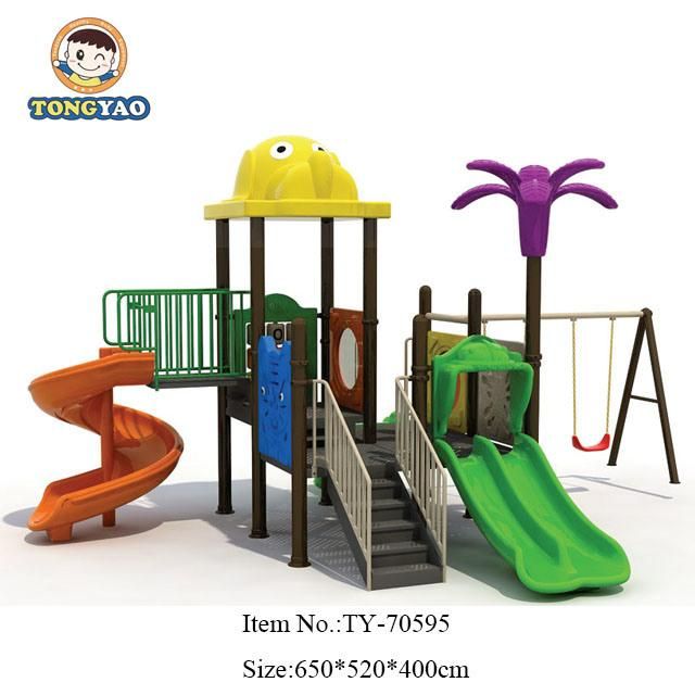 Multifunction Outdoor Swing and Slide Playground for Kids