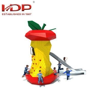 Most Popular Apple Shape Plastic Slides for Kids Outdoor Playground