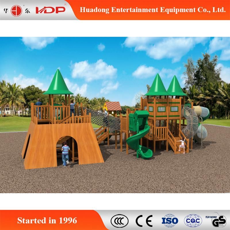 Commercial Outdoor Wooden Funny Children Playground Slide (HD-MZ035)