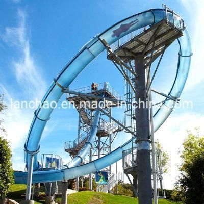 Fiberglass Aqualoop Body Water Slide for Amusement Park
