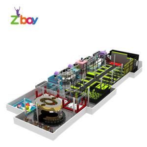 Whole Sale British Style Kids Indoor Playground Equipment Nets Rainbow Ropes PVC Pipes