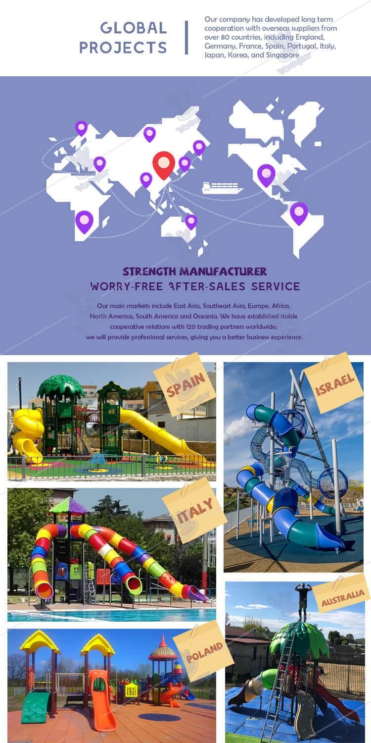 PE Amusement Park Outdoor Children Playground Equipment Plastic slide Toys