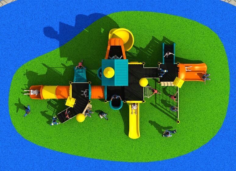 Large Colorful Outdoor Slide Children Playground Set