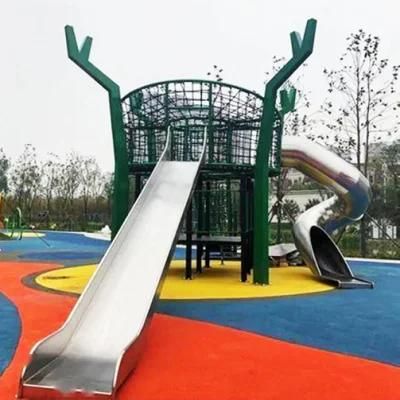 Children&prime;s Outdoor Amusement Park Playground Stainless Steel Slide Equipment