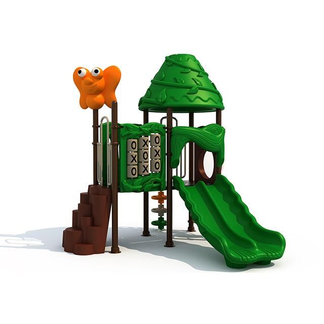 Cowboy Kindergarten Children Park Plastic Slide and Swing Mini Playground for Kids