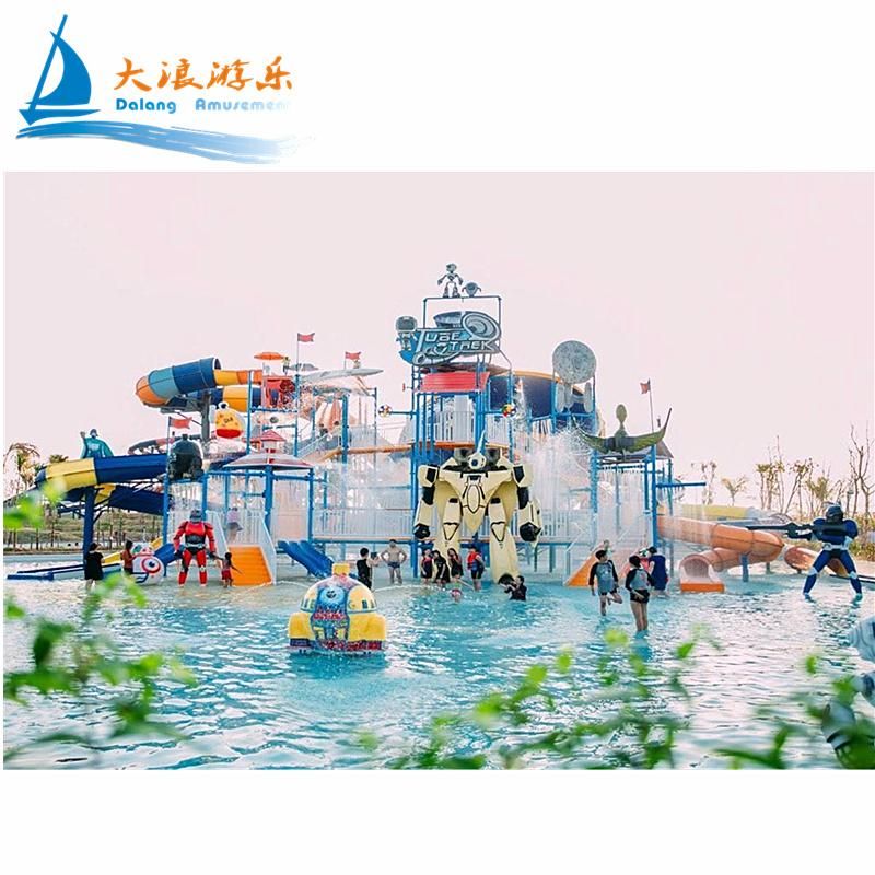 Middle Large Amusement Park Outdoor Water Playground Equipment Maya Style for Sale