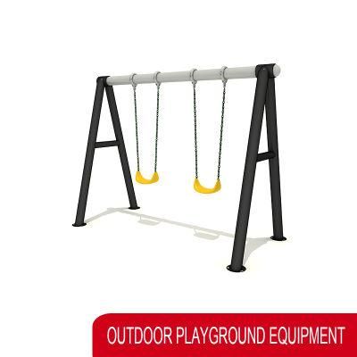 Good Quality Park Playgrounds Kids Plastic Play Steel Garden Outdoor Double Seat Swing Child Swing