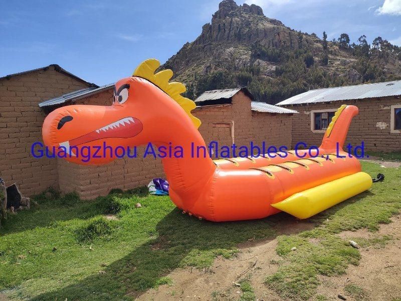 New Double Lane Dragon Banana Boat Water Towable Dragon Inflatable Ship