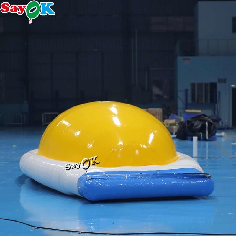 Customized 6*3*1.2m Blue Inflatable Dome Bouncing Inflatable Water Obstacle Course