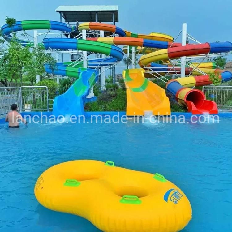 Colorful Fiberglass Spiral Water Slide for Aqua Theme Park