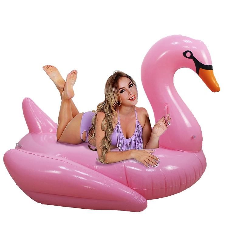 Summer Water Play Toys Inflatable Swimming Pool Ride on Dark or Pink Pool Float for Adult