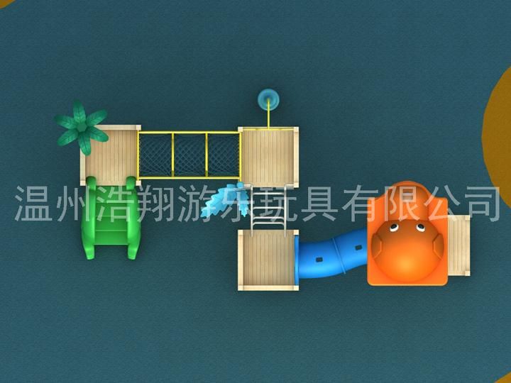Backyard Wooden Outdoor Playground Equipment for Preschool Amusement Park