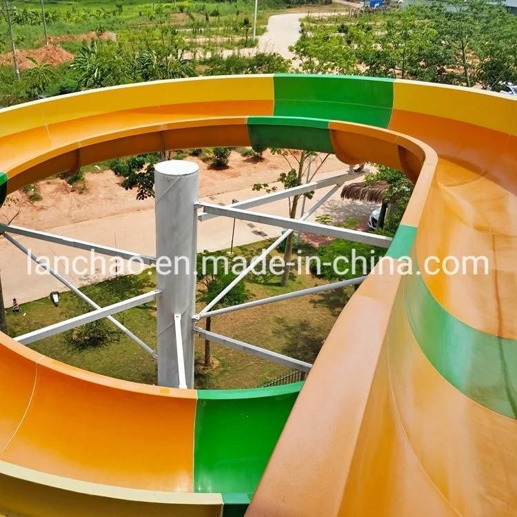 Bright Open Spiral Body Slide for Attraction Water Park