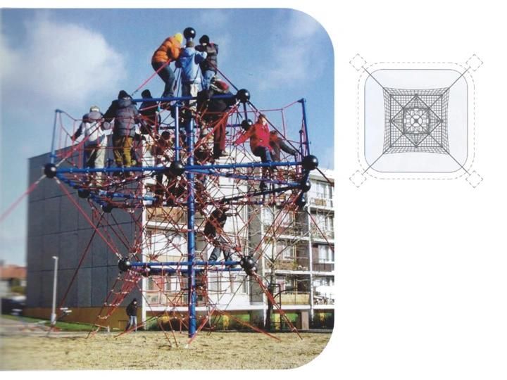 Large Size Outdoor Steel Climbing Structure for Kids