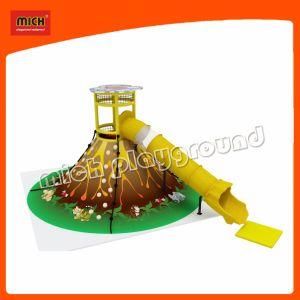 Attractive Volcano Slide Indoor Climbing Wall Playground