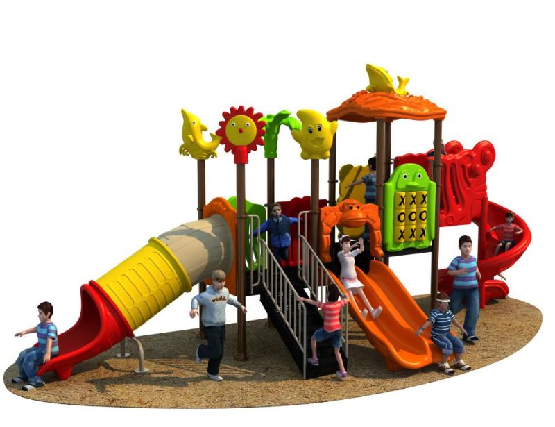 Outdoor Playground Slide Children Plastic Toys Amusement Park Outdoor Complex Government Project