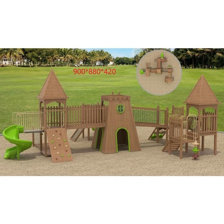 Wooden Outdoor Playground Equipment for Preschool and Amusement Park