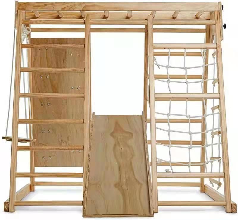 Children Climb Climbing Frame Indoor Household Solid Wood Slide Baby Kindergarten Fort Small Park