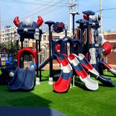 Outdoor Kids Playground Equipment School Amusement Park Facilities Plastic Slide