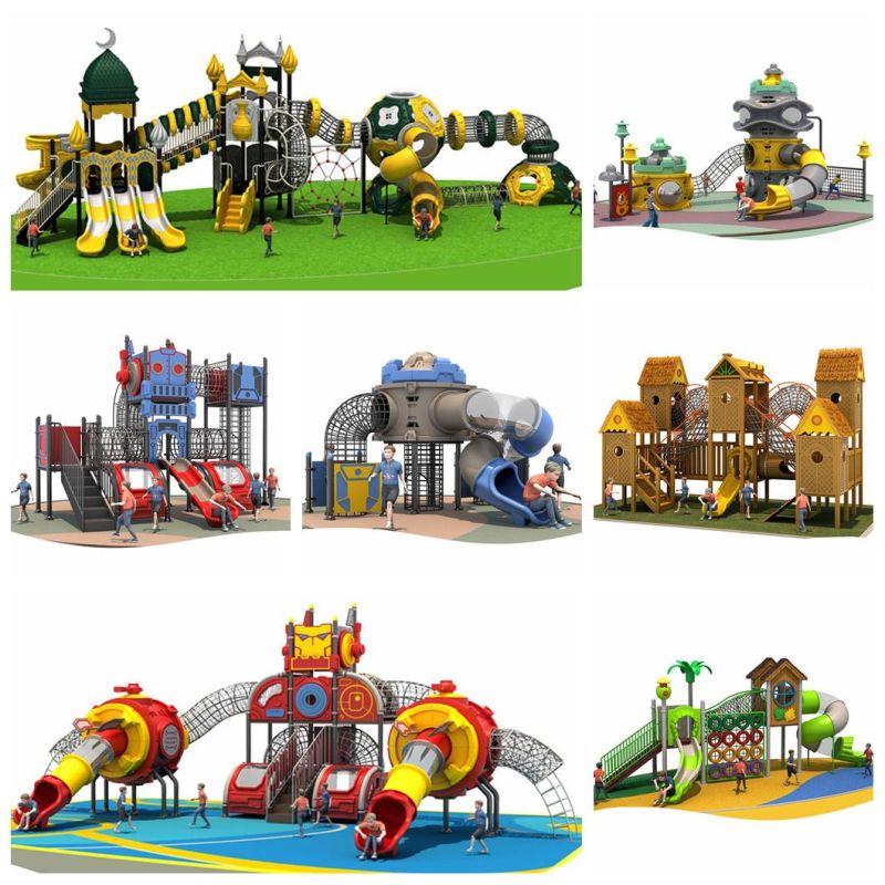 Park Circular Mesh Cage Slide Community Children Outdoor Playground Equipment