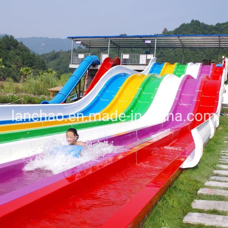 Rainbow Wavy Slide for Water Park