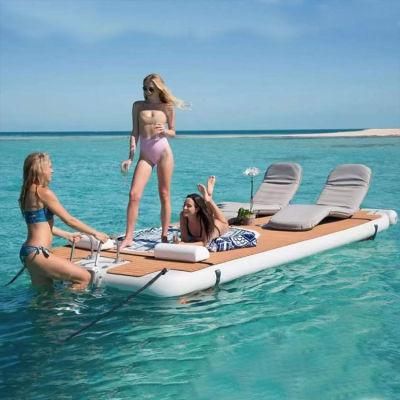 China Manufacturer Inflatable Floating Dock Floating Pool Dock