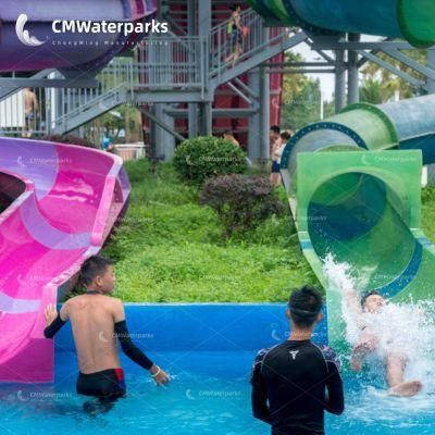 Factory Direct Sales Water Park Fiberglass Water Slide Combination Slides for Outdoor