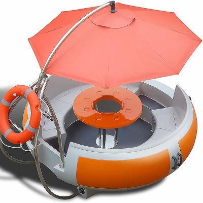 Party Grill Boat Multifunctional Floating Barbecue Restaurant Water Park Electric Leisure BBQ Donut Boat
