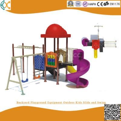 Plastic Backyard Playground Equipment Outdoor Kids Slide and Swing