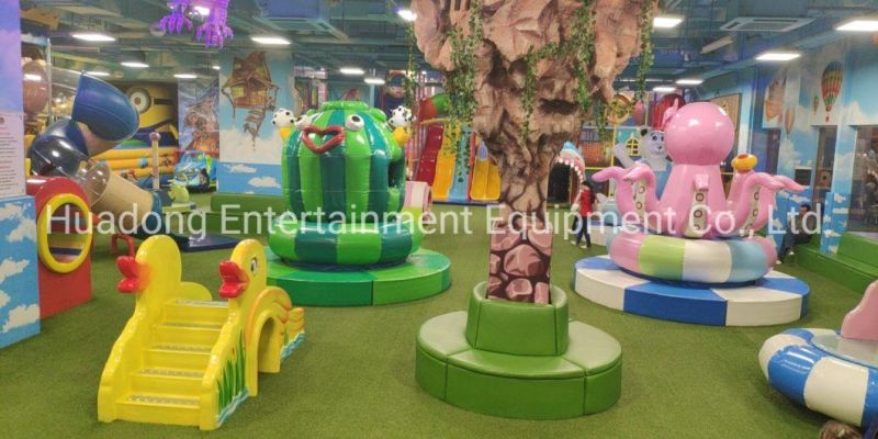 Electronical Model Merry-Go-Round Kids Indoor Playground Lovely Soft Factory Children Indoor Playground with Ball Pool with ASTM/TUV/SGS/ISO Certificate