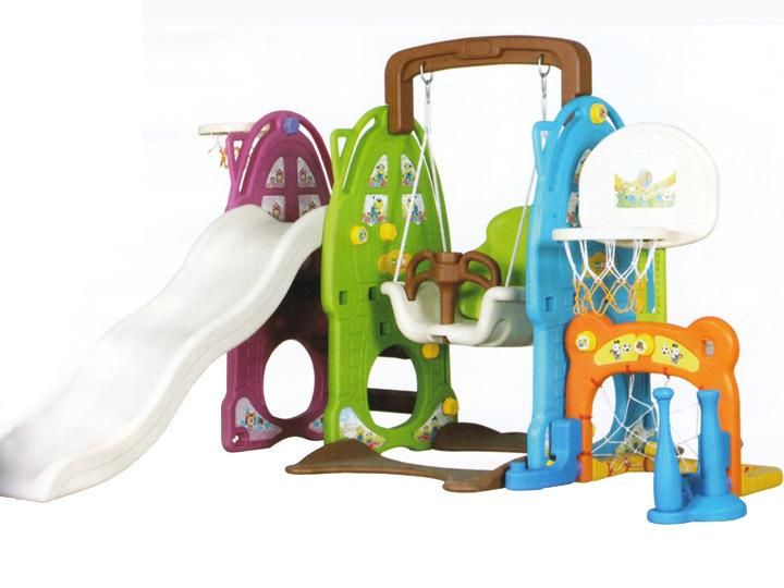 Children Indoor Plastic Swing and Slide Play Set