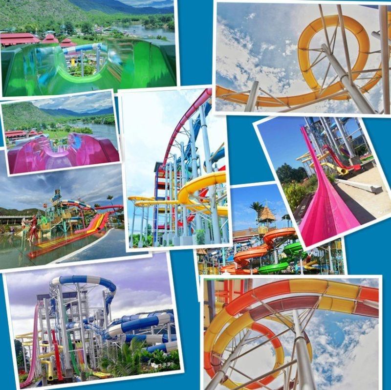 Multilane Rainbow Water Aqua Park Slide for Sale