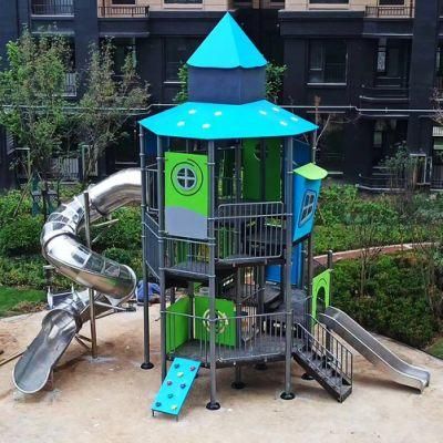 Customized Children&prime;s Outdoor Playground Park Stainless Steel Slide Equipment