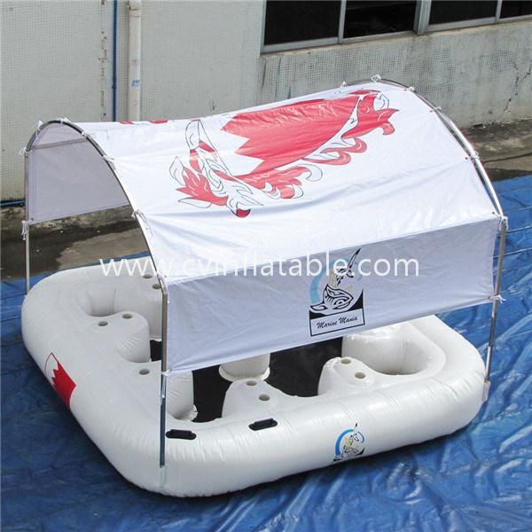 High Quality Inflatable Water Floating Tent Island with Canopy