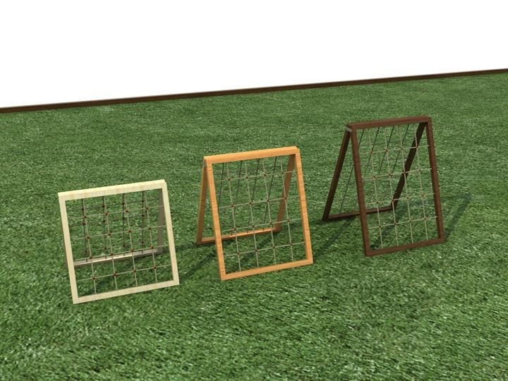 Kindergarten Outdoor Wooden Climbing Frame Outdoor Playground with Net