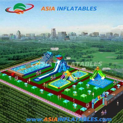 New Design Land Inflatable Water Park with Slide for Sale