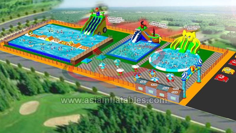 Outdoor Inflatable Amusement Park Project for Kids & Adults Inflatable Water Sports