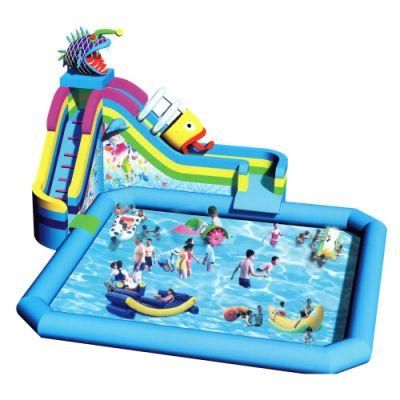 Funny Water Games Commercial Inflatable Land Water Park Large Waterpark on Sale