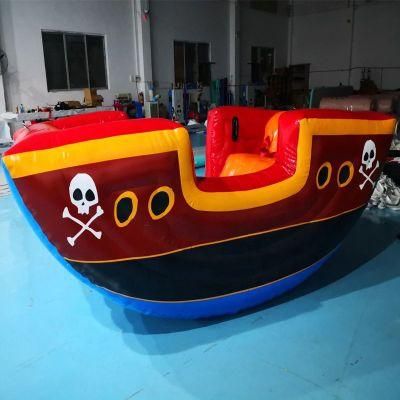 Korea Hot Sale Air Sealed Inflatable Pirate Ship Viking Seesaw Boat Inflatable Pirate Ship Seesaw Air Bouncer Seesaws Outdoor/Indoor