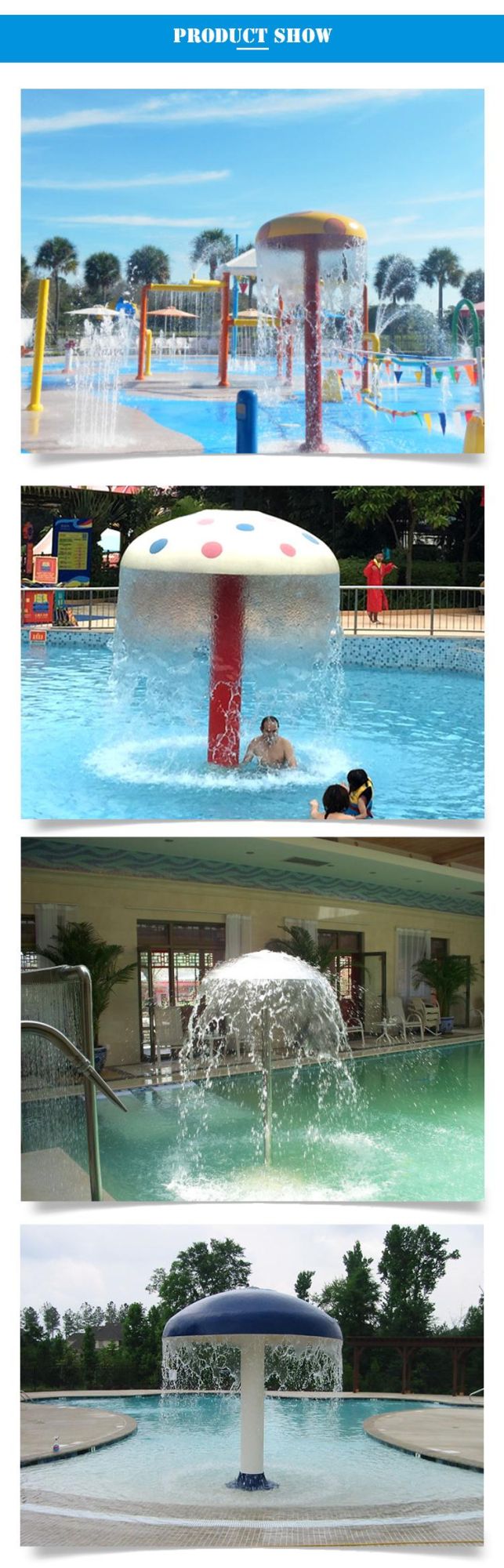 Fenlin Children Playing Amusement Water Park Equipment SPA Mushroom