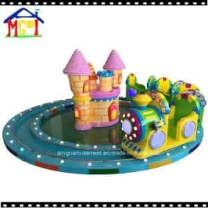 Green Little Train with Yellow Castle Kids Fun Rides