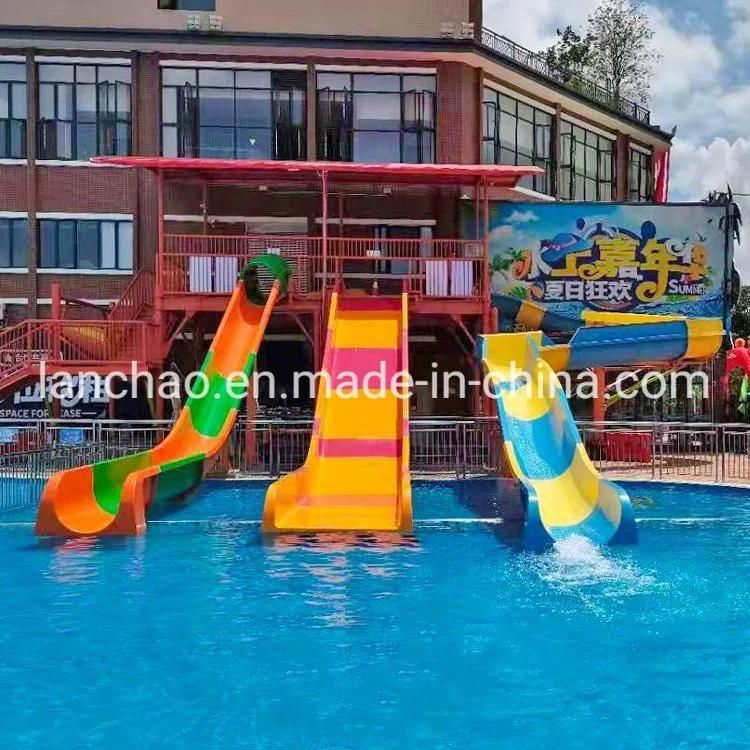Fiberglass Family Fun Slide and Spiral Open Water Park Slide